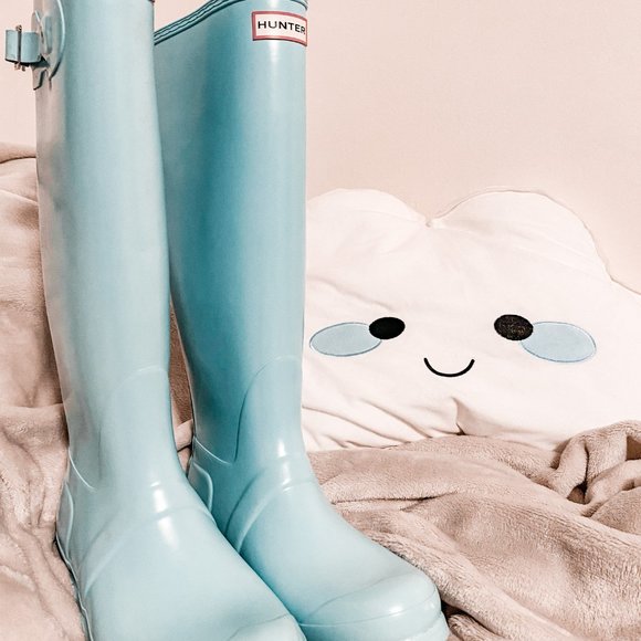 Tiffany / Light blue tall Hunter Boots - Picture 1 of 4